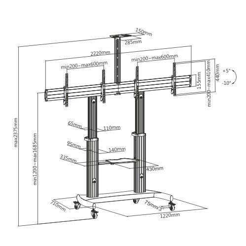 Стойка и крепление для информационной панели и ВКС IPmatika TTD07-46TW